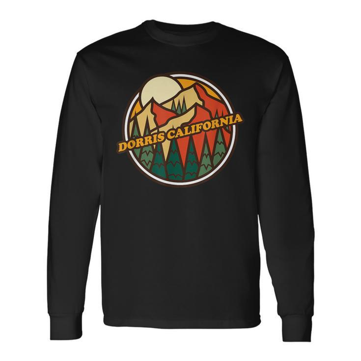 Vintage Dorris California Mountain Hiking Souvenir Print Long Sleeve T-Shirt Gifts ideas