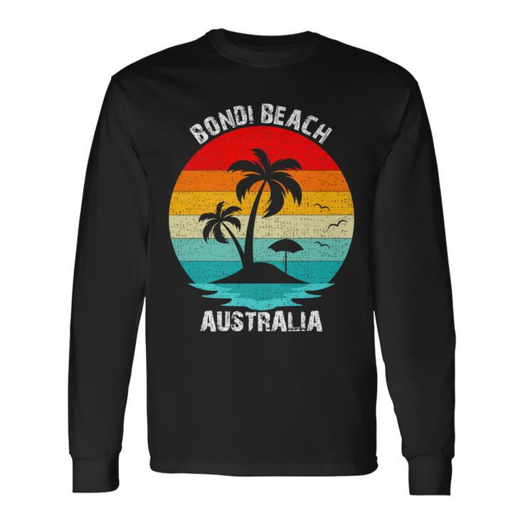 Vintage Family Vacation Australia Bondi Beach Long Sleeve T-Shirt