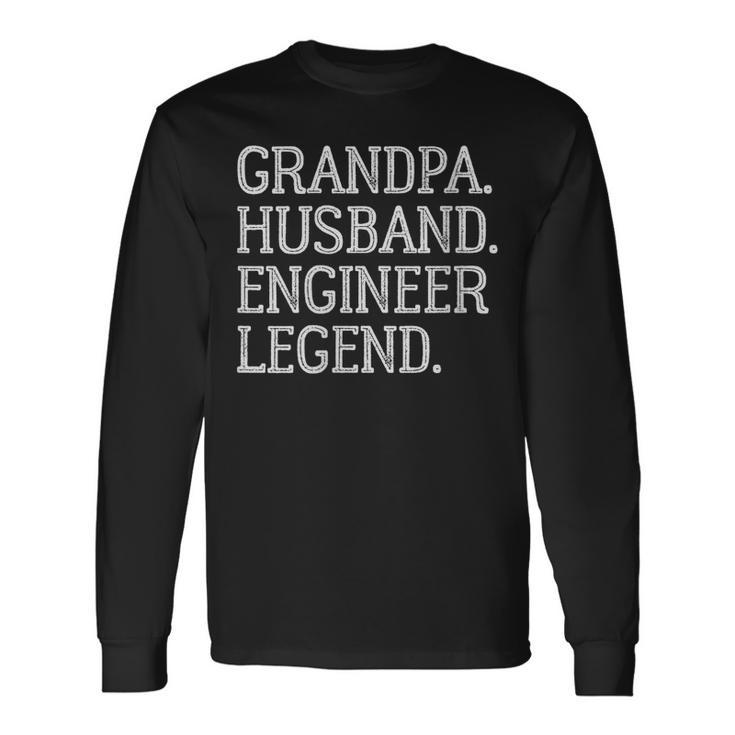 Vintage Grandpa Husband Engineer Legend Long Sleeve T-Shirt T-Shirt Gifts ideas