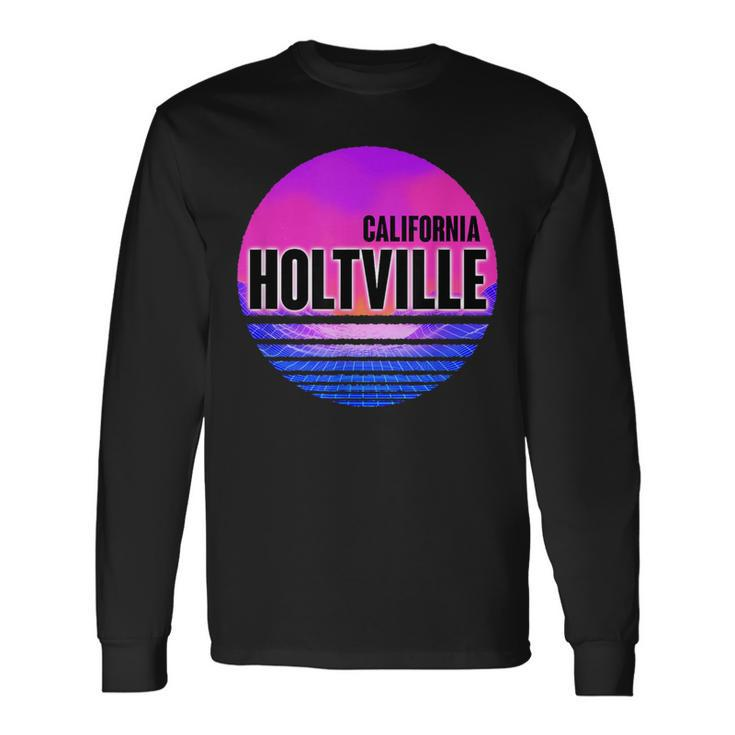 Vintage Holtville Vaporwave California Long Sleeve T-Shirt