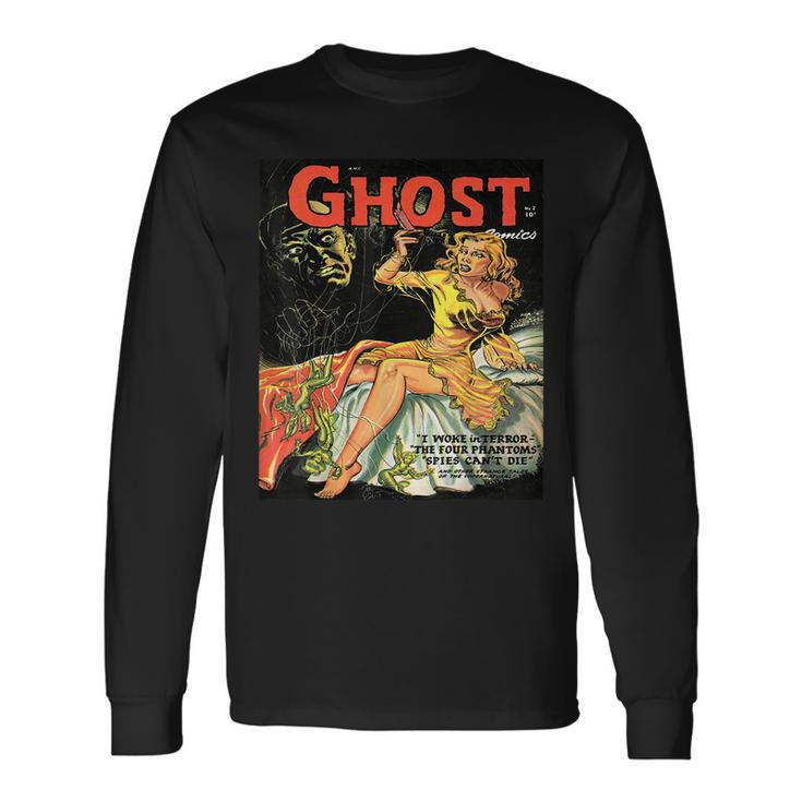 Vintage Horror Comic Cover Horror Long Sleeve T-Shirt