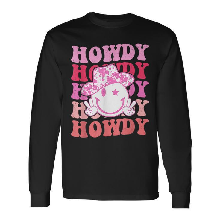 Vintage Howdy Rodeo Western Country Southern Cowgirl Rodeo Long Sleeve T-Shirt T-Shirt