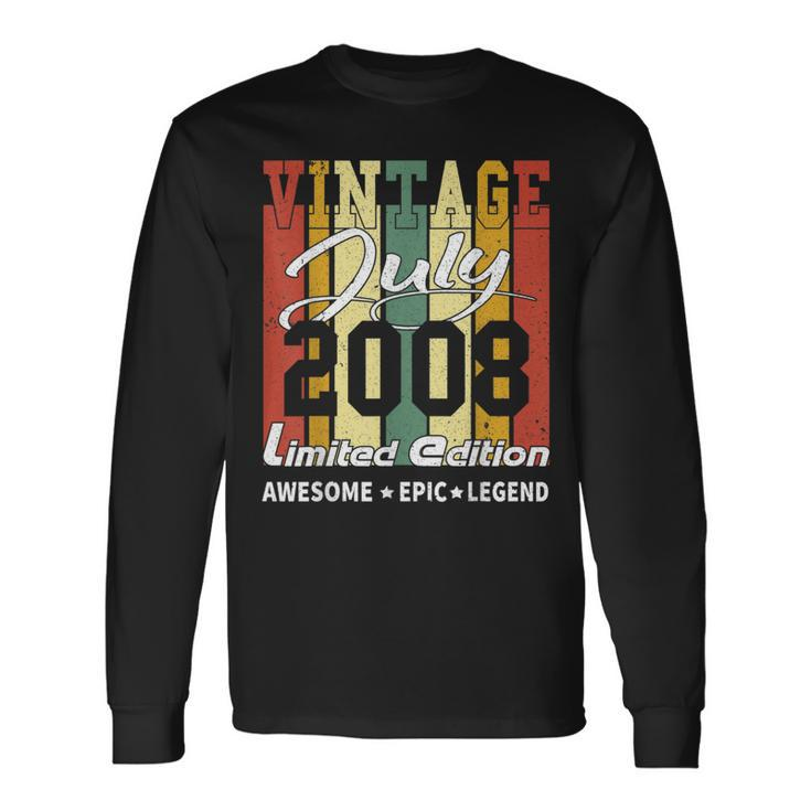 Vintage Limited Edition Birthday Decoration July 2008 Long Sleeve T-Shirt