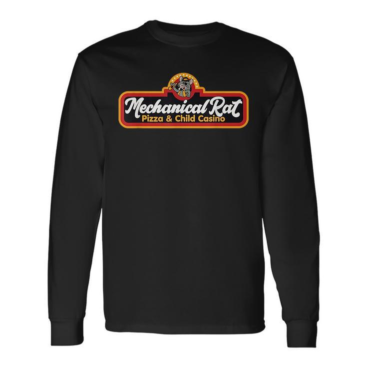 Vintage Mechanical Rat Pizza And Child Casino Mouse Pizza Long Sleeve T-Shirt T-Shirt