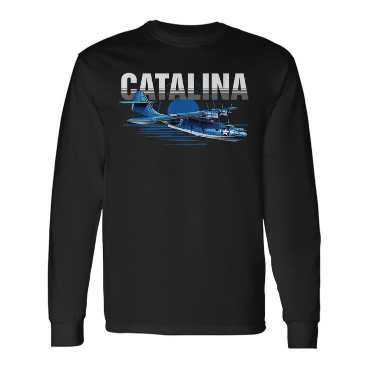 Vintage Military Aviation Flying Boat Long Sleeve T-Shirt Gifts ideas