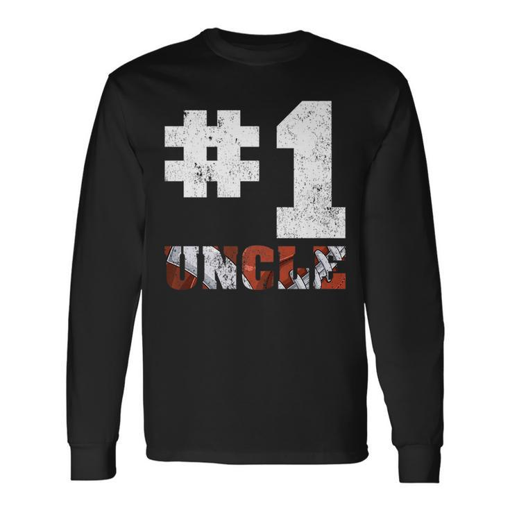 Vintage Number One American Football Uncle Fathers Day Long Sleeve T-Shirt T-Shirt Gifts ideas