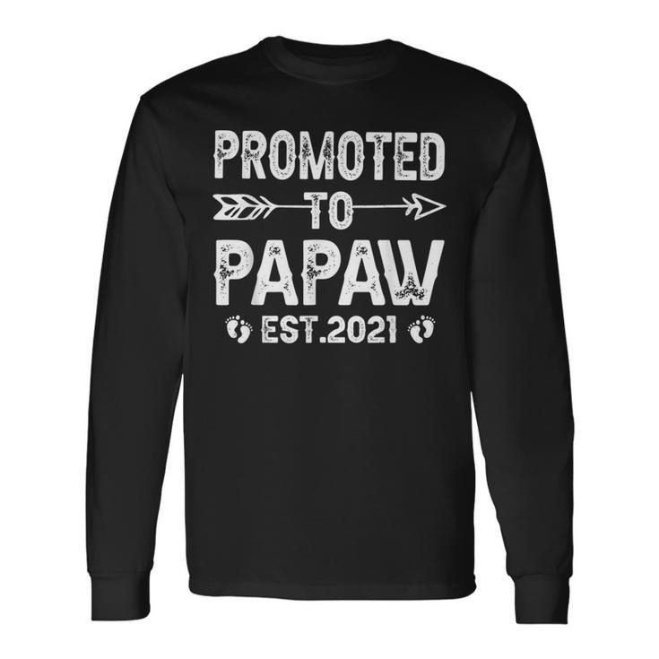 Vintage Promoted To Papaw Daddy Grandpa Ideas Long Sleeve T-Shirt T-Shirt