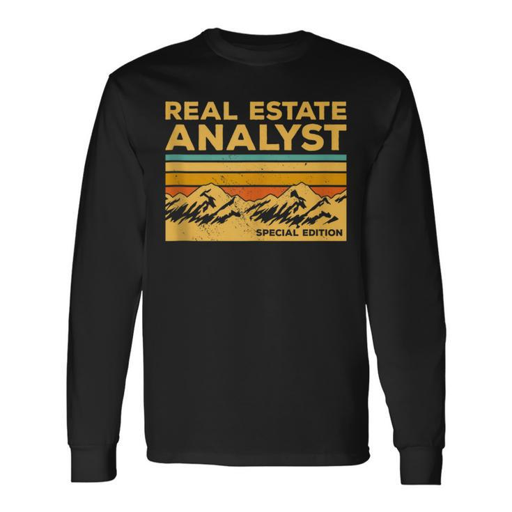 Vintage Real Estate Analyst Long Sleeve T-Shirt