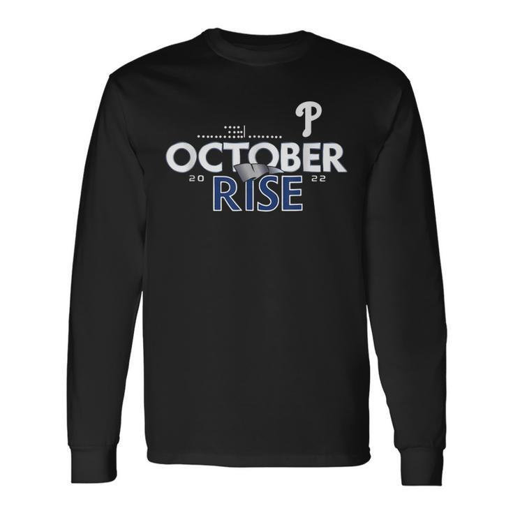 Vintage Red October Philly Philadelphia Baseball Long Sleeve T-Shirt T-Shirt