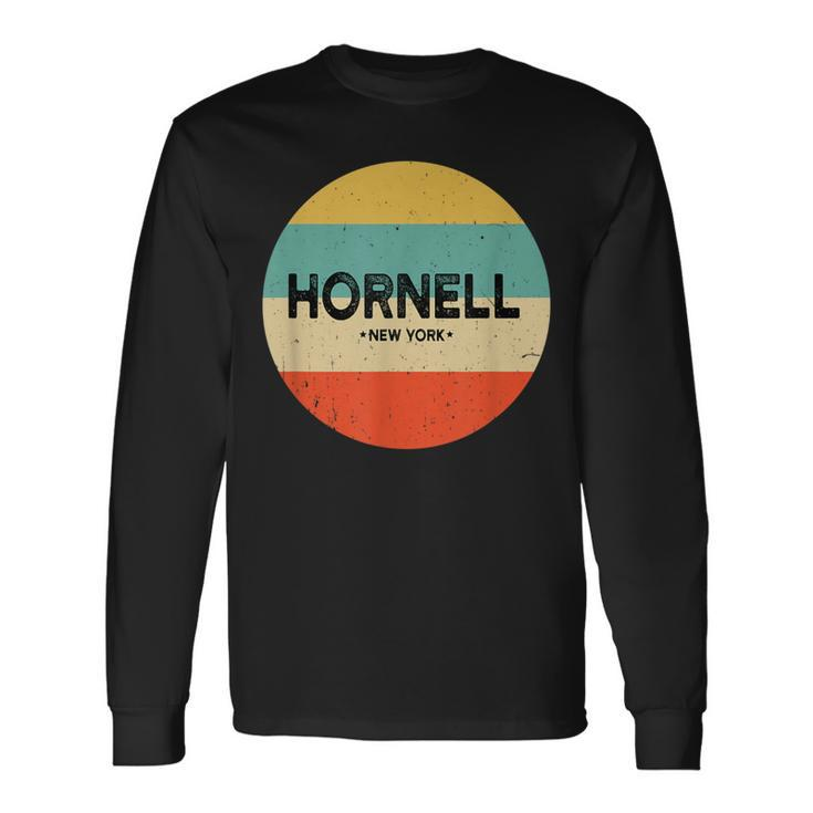 Vintage Retro Hornell Ny New York Souvenir Men Long Sleeve T-Shirt