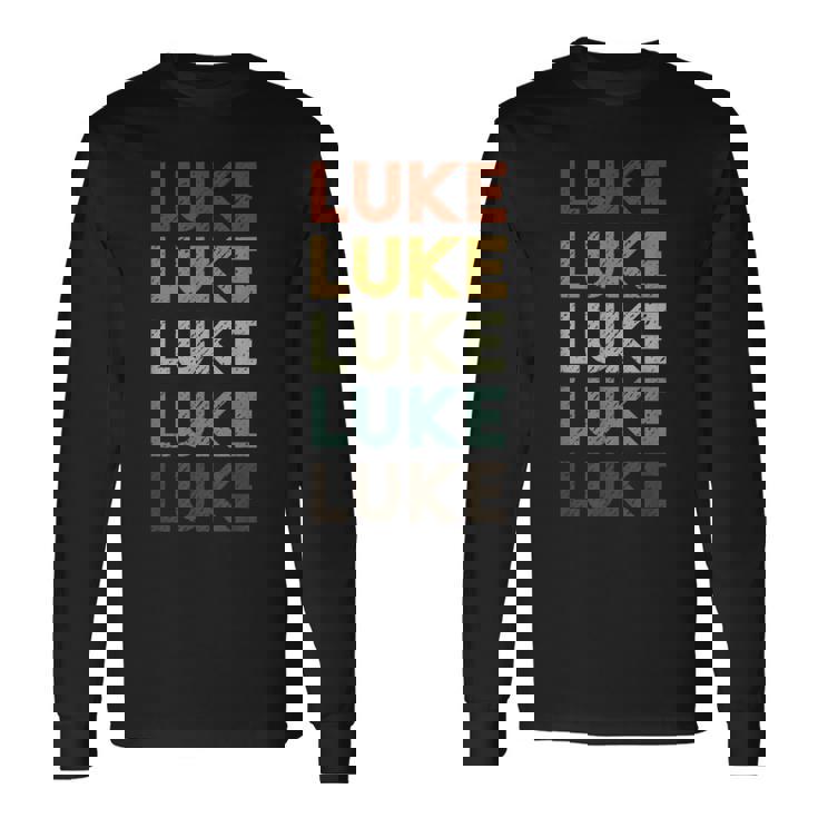 Vintage Retro Luke First Name Long Sleeve T-Shirt