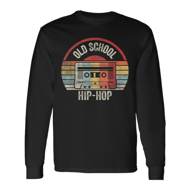 Vintage Retro Old School Hip Hop 80S 90S Cassette Music Long Sleeve T-Shirt