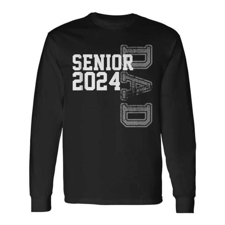 Vintage Senior 2024 Class Grad Proud Dad Class Of 2024 Long Sleeve T-Shirt T-Shirt Gifts ideas