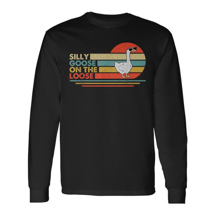 Vintage Silly Goose On The Loose Goose University Long Sleeve T-Shirt T-Shirt