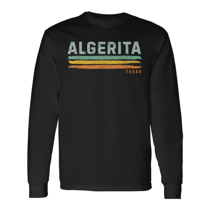 Vintage Stripes Algerita Tx Long Sleeve T-Shirt