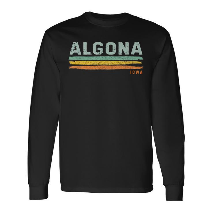 Vintage Stripes Algona Ia Long Sleeve T-Shirt