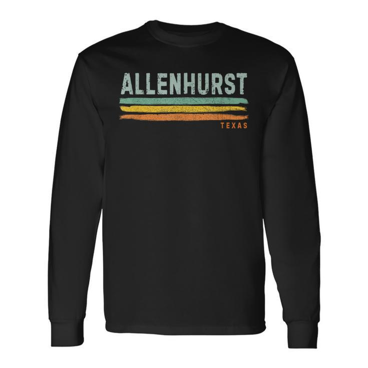 Vintage Stripes Allenhurst Tx Long Sleeve T-Shirt