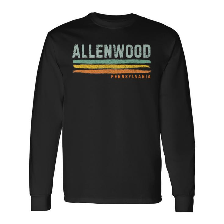Vintage Stripes Allenwood Pa Long Sleeve T-Shirt