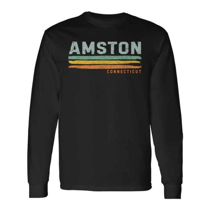Vintage Stripes Amston Ct Long Sleeve T-Shirt