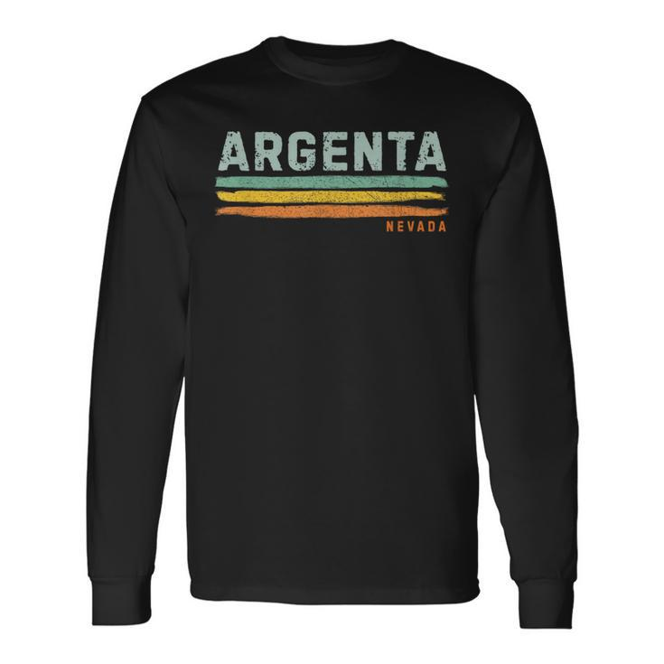 Vintage Stripes Argenta Nv Long Sleeve T-Shirt