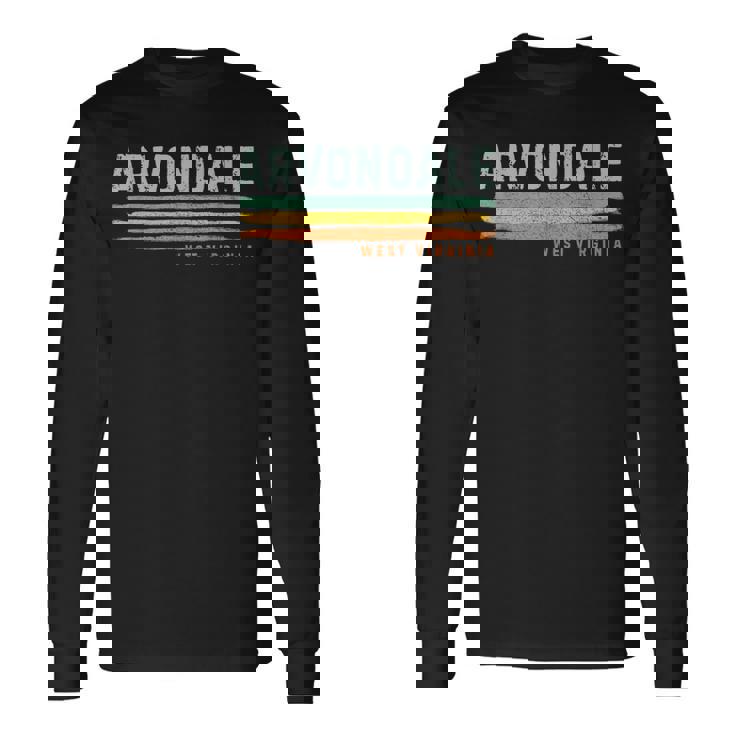 Vintage Stripes Arvondale Wv Long Sleeve T-Shirt