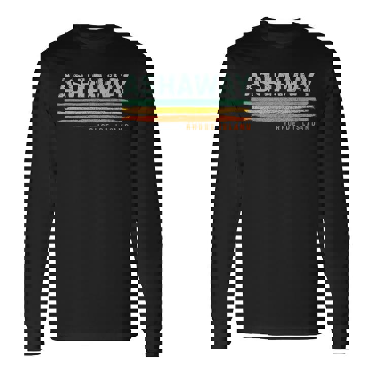 Vintage Stripes Ashaway Ri Long Sleeve T-Shirt