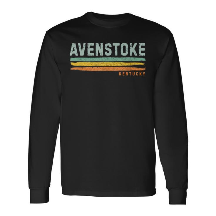 Vintage Stripes Avenstoke Ky Long Sleeve T-Shirt
