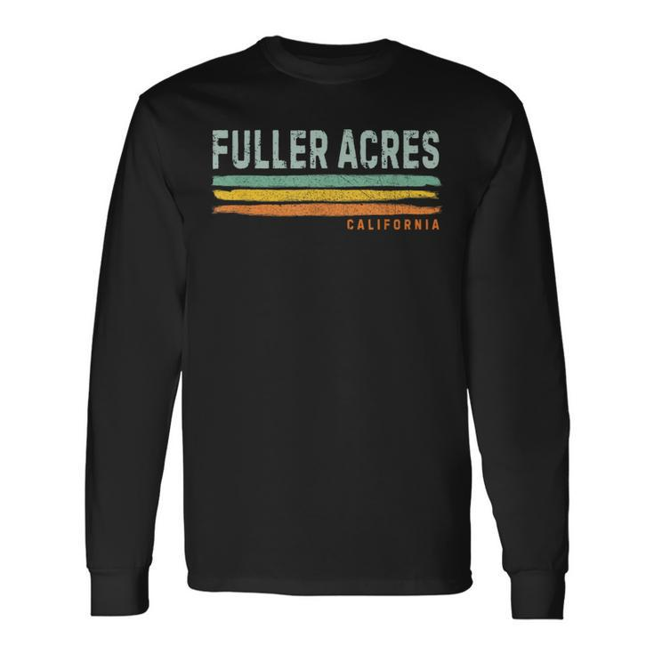 Vintage Stripes Fuller Acres Ca Long Sleeve T-Shirt