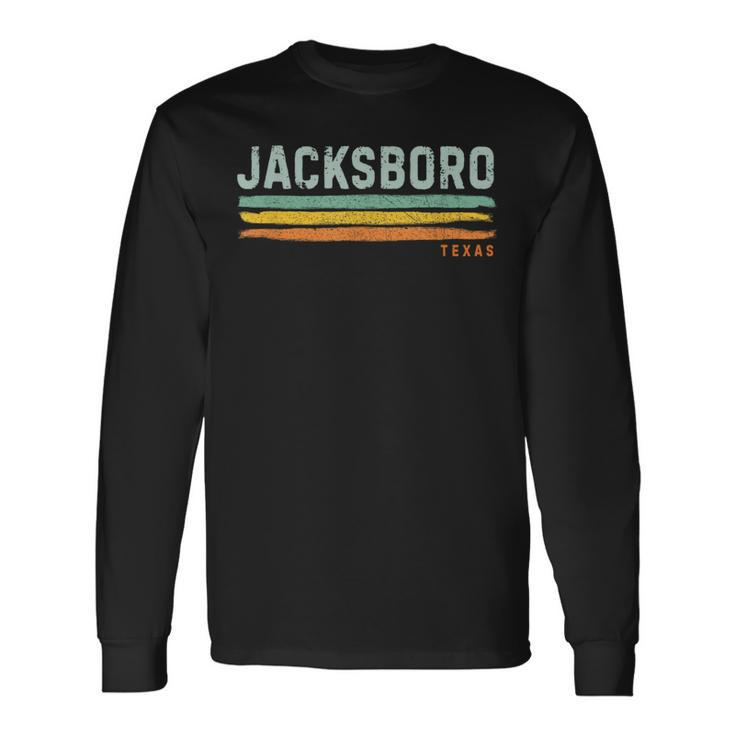 Vintage Stripes Jacksboro Tx Long Sleeve T-Shirt