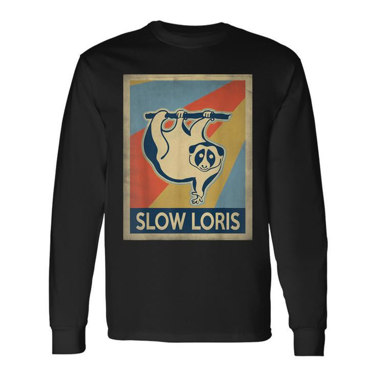 Vintage Style Slow Loris Long Sleeve T-Shirt