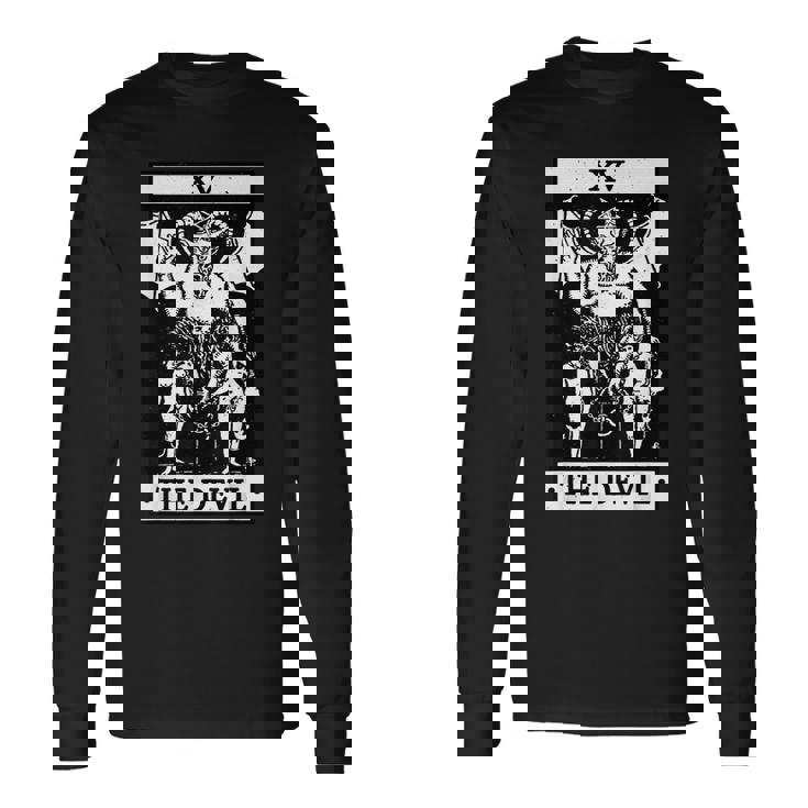 Vintage Tarot Card The Devil Card Occult Tarot Long Sleeve T-Shirt Gifts ideas