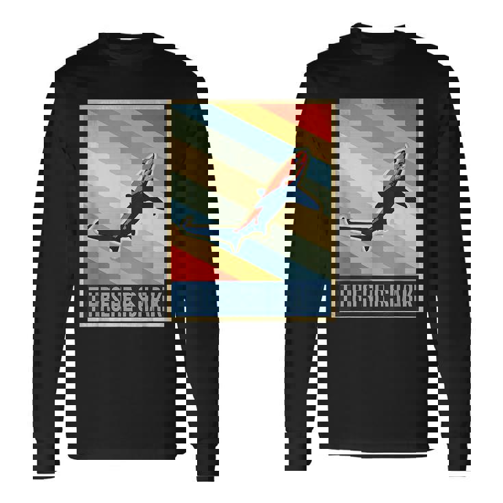 Vintage Thresher Shark For Shark Lovers Long Sleeve T-Shirt