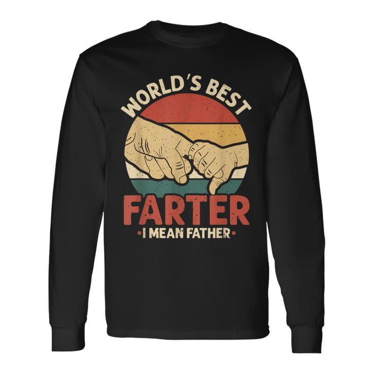 Vintage Worlds Best Farter I Mean Father Long Sleeve T-Shirt T-Shirt