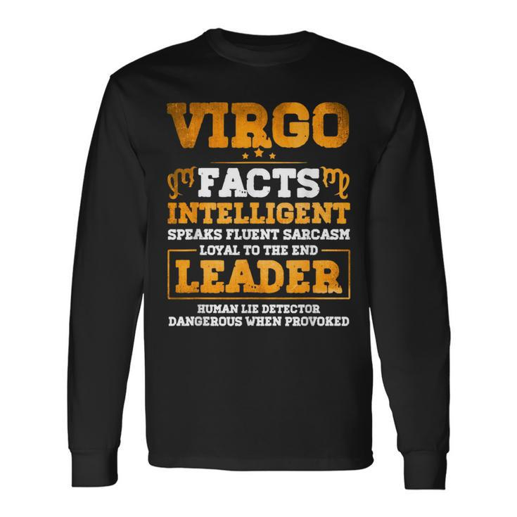 Virgo Facts Intelligent Zodiac Birthday August September Long Sleeve T-Shirt T-Shirt