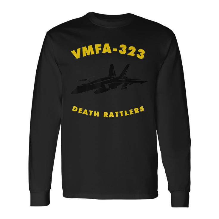 Vmfa-323 Fighter Attack Squadron FA-18 Hornet Jet Long Sleeve T-Shirt