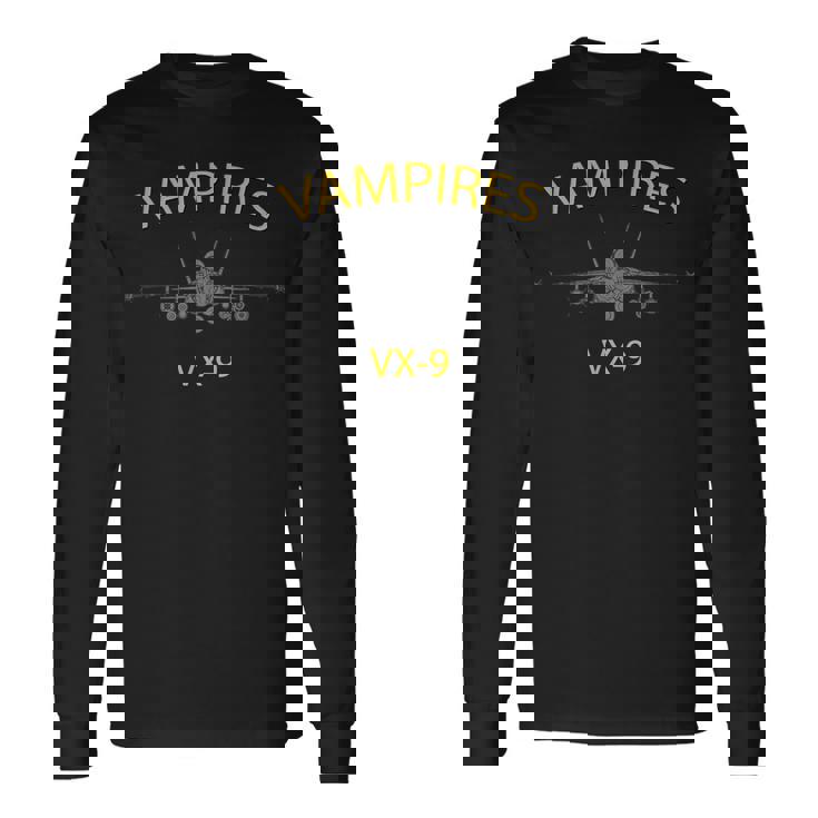 Vx-9 Vampires Air Test And Evaluation Squadron F-18 Long Sleeve T-Shirt