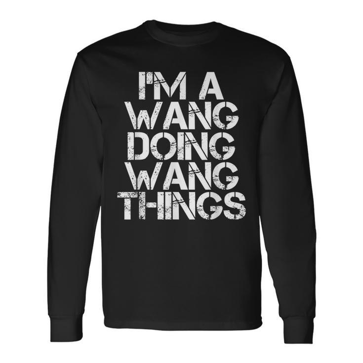 Wang Surname Tree Birthday Reunion Idea Long Sleeve T-Shirt T-Shirt