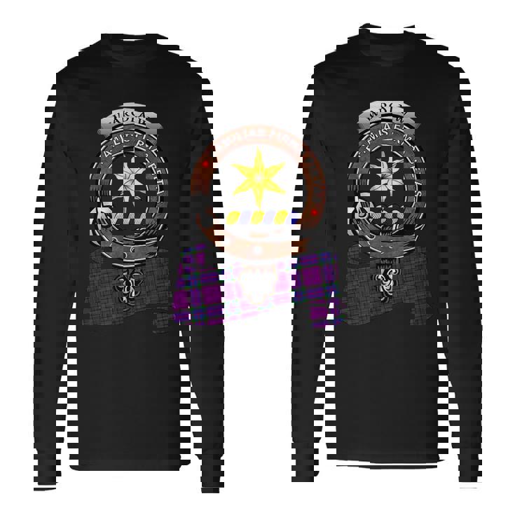 Wardlaw Scottish Clan Badge & Tartan Long Sleeve T-Shirt