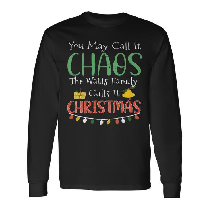 The Watts Name Christmas The Watts Long Sleeve T-Shirt