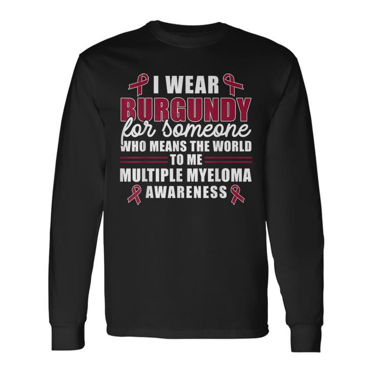 Burgundy Ribbon - Multiple Myeloma Awareness' Men's T-Shirt