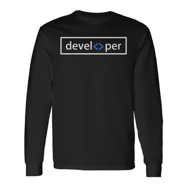 Web Developer Coding Full Stack Programmer Long Sleeve T-Shirt
