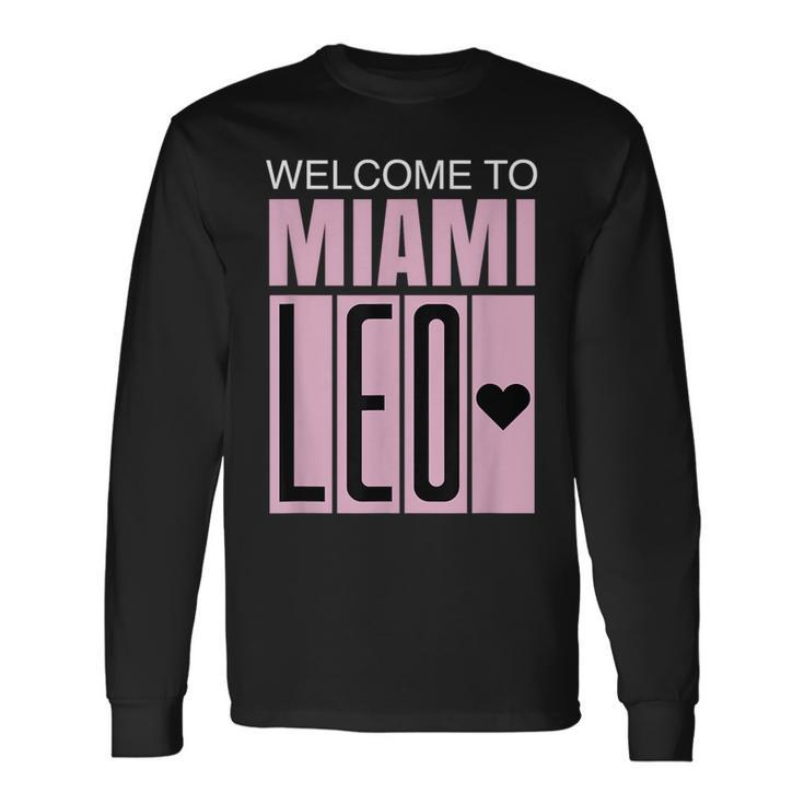 Welcome To Miami Leo 10 Goat For Goat Lovers Long Sleeve T-Shirt T-Shirt