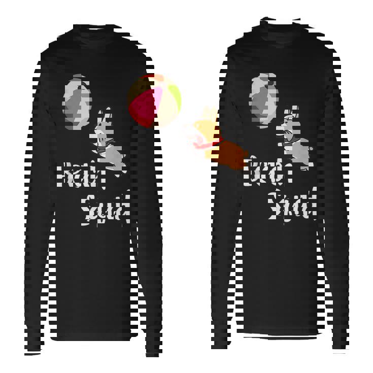 Welsh Corgi Dogs Beach Squad Summer Vacation Outdoors Long Sleeve T-Shirt T-Shirt