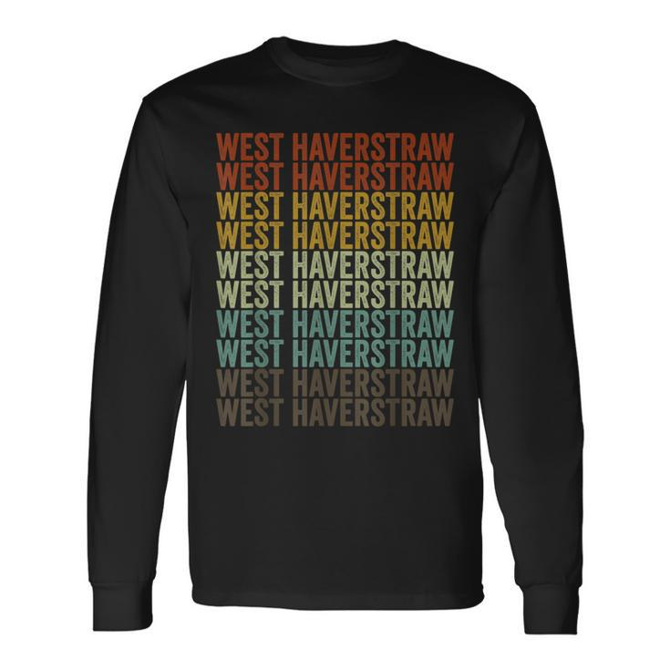 West Haverstraw City Retro Long Sleeve T-Shirt