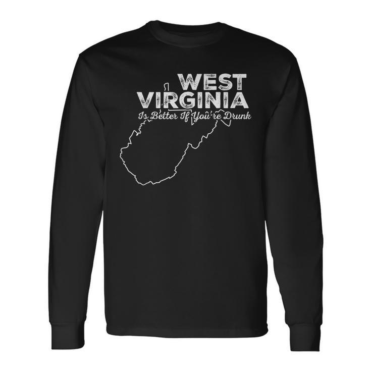 West Virginia Offensive Roast Slogan Silhouette Offensive Long Sleeve T-Shirt T-Shirt