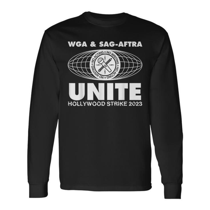 Wga & Sag-Aftra-Unite Hollywood Strike 2023 Long Sleeve T-Shirt