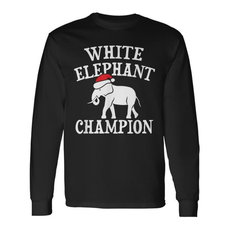 White Elephant Champion Party Christmas Long Sleeve T-Shirt Gifts ideas