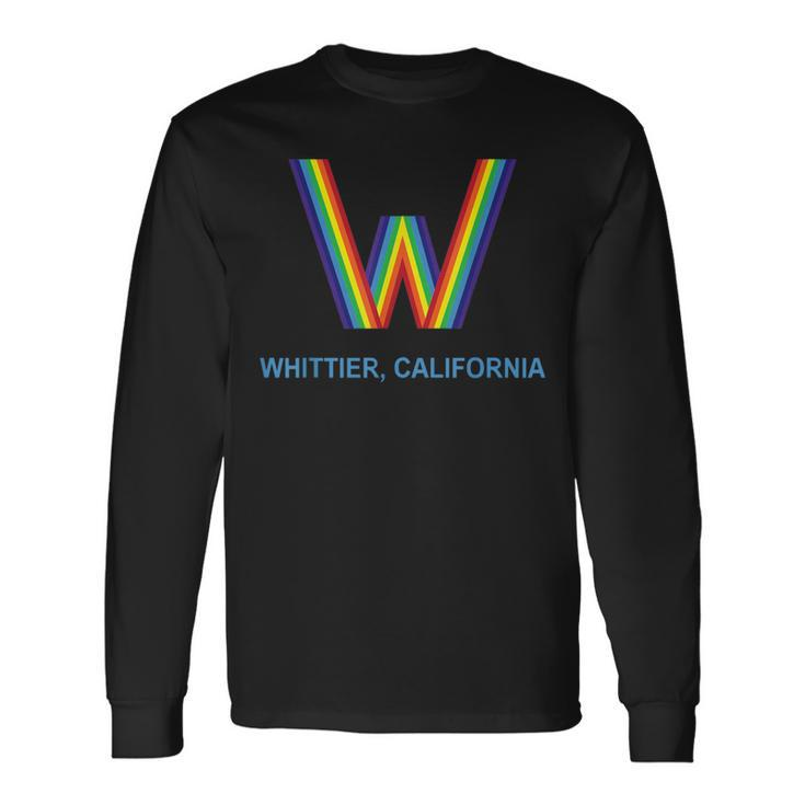 Whittier California City Flag Socal Los Angeles County Long Sleeve T-Shirt