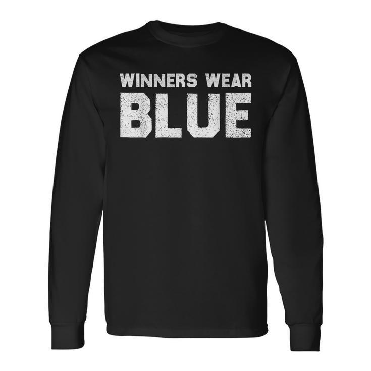 Winners Wear Blue Spirit Wear Team Game Color War Long Sleeve T-Shirt
