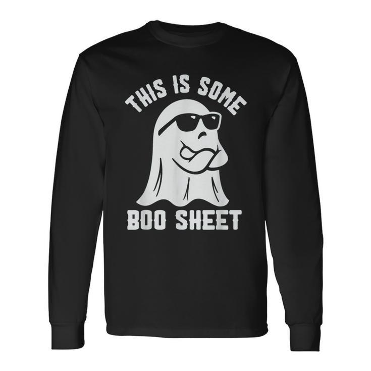 Women's Halloween This Is Some Boo Sheet Spooky Boo Ghost Long Sleeve T-Shirt